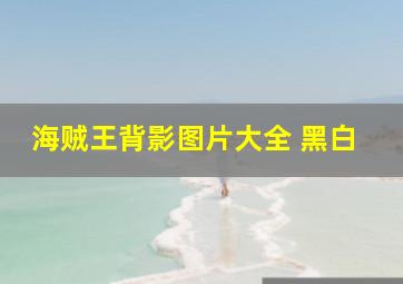 海贼王背影图片大全 黑白